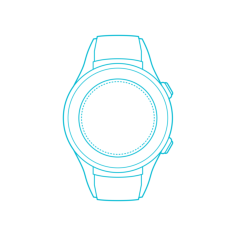 Digital Smart Watches Huawei Watch 2 Black And White Svg Vector, Free Vectors File